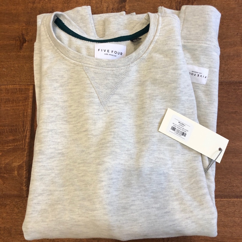 Men’s Heather off white sweater by Five Four